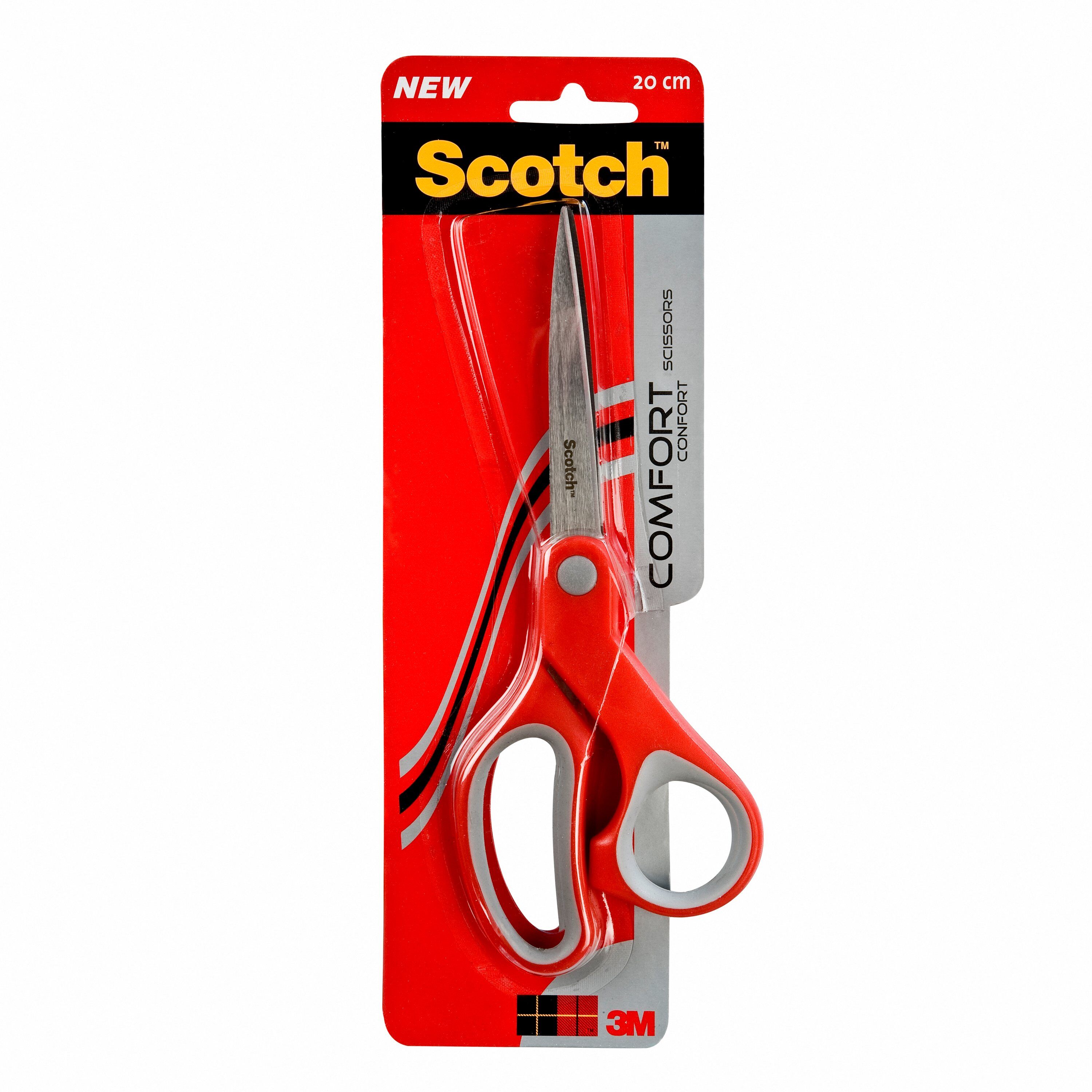 Photos - Scissors Scotch Scotch Comfort  200mm Red/Grey 1428 38396MM