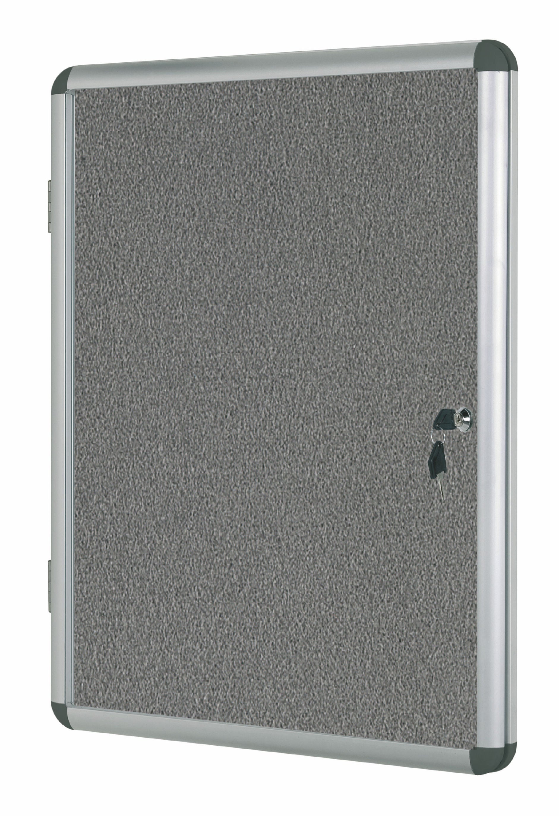 Photos - Dry Erase Board / Flipchart Bi-Office Enclore Grey Felt Lockable Noticeboard Display Case 9 