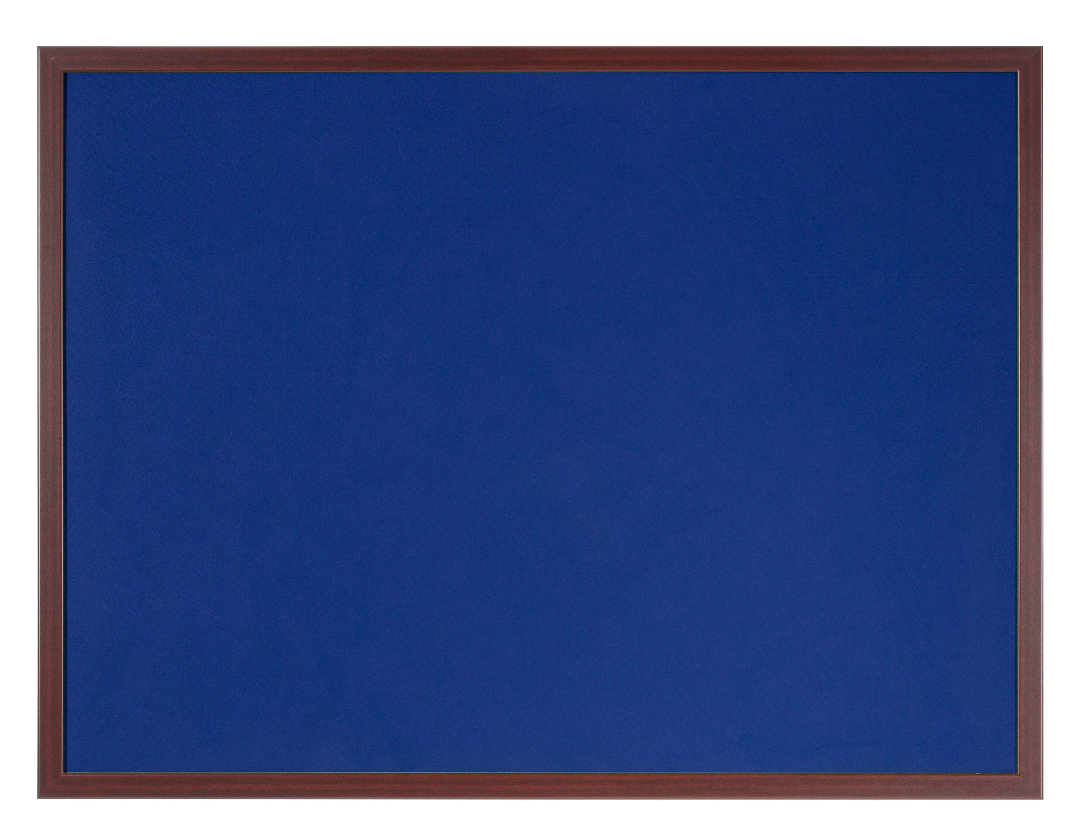 Photos - Dry Erase Board / Flipchart Bi-Office Earth-It Blue Felt Noticeboard Cherry Wood Frame 1800x 