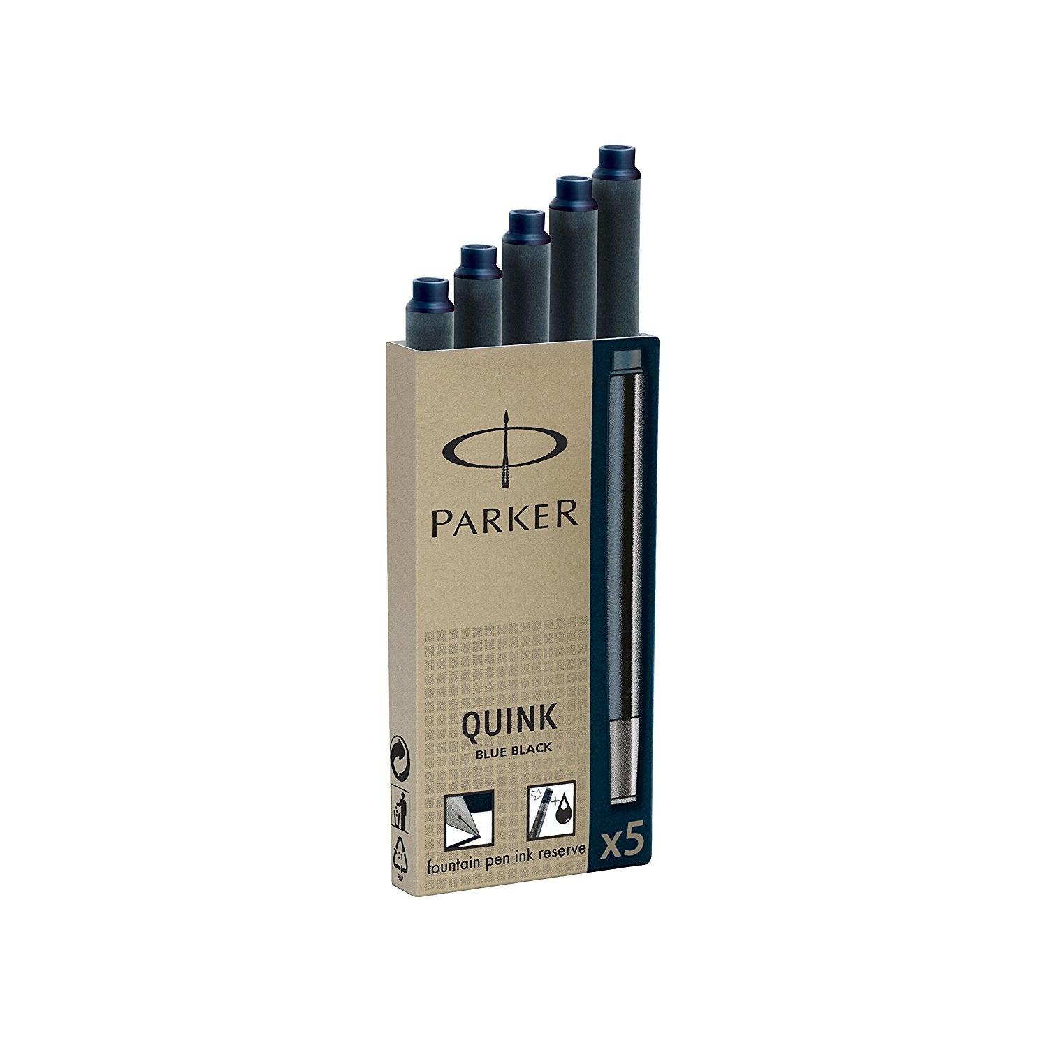 Photos - Pen Parker Quink Ink Refill Cartridge for Fountain  Blue/Black (Pac 