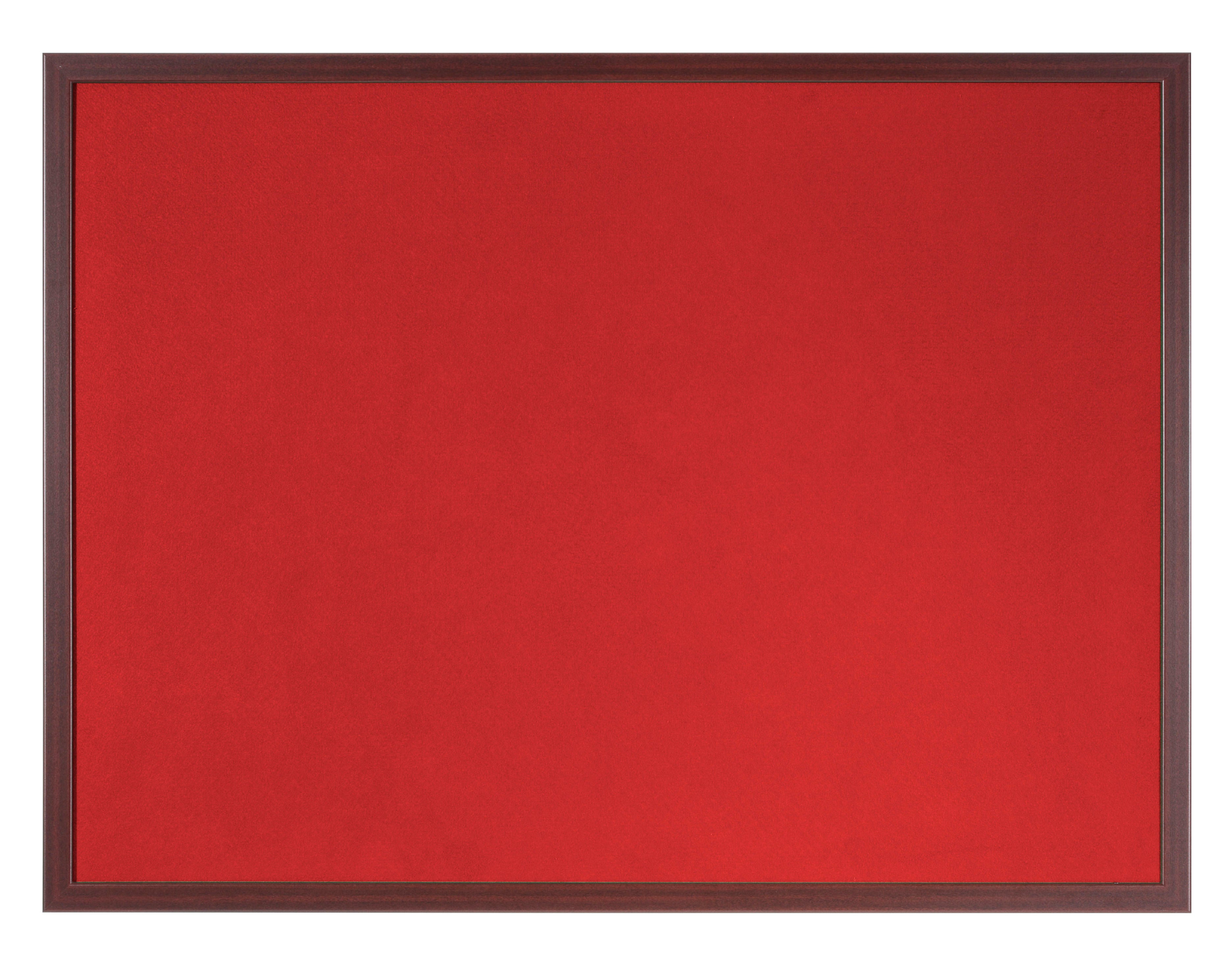 Photos - Dry Erase Board / Flipchart Bi-Office Earth-It Red Felt Noticeboard Cherry Wood Frame 600x90 