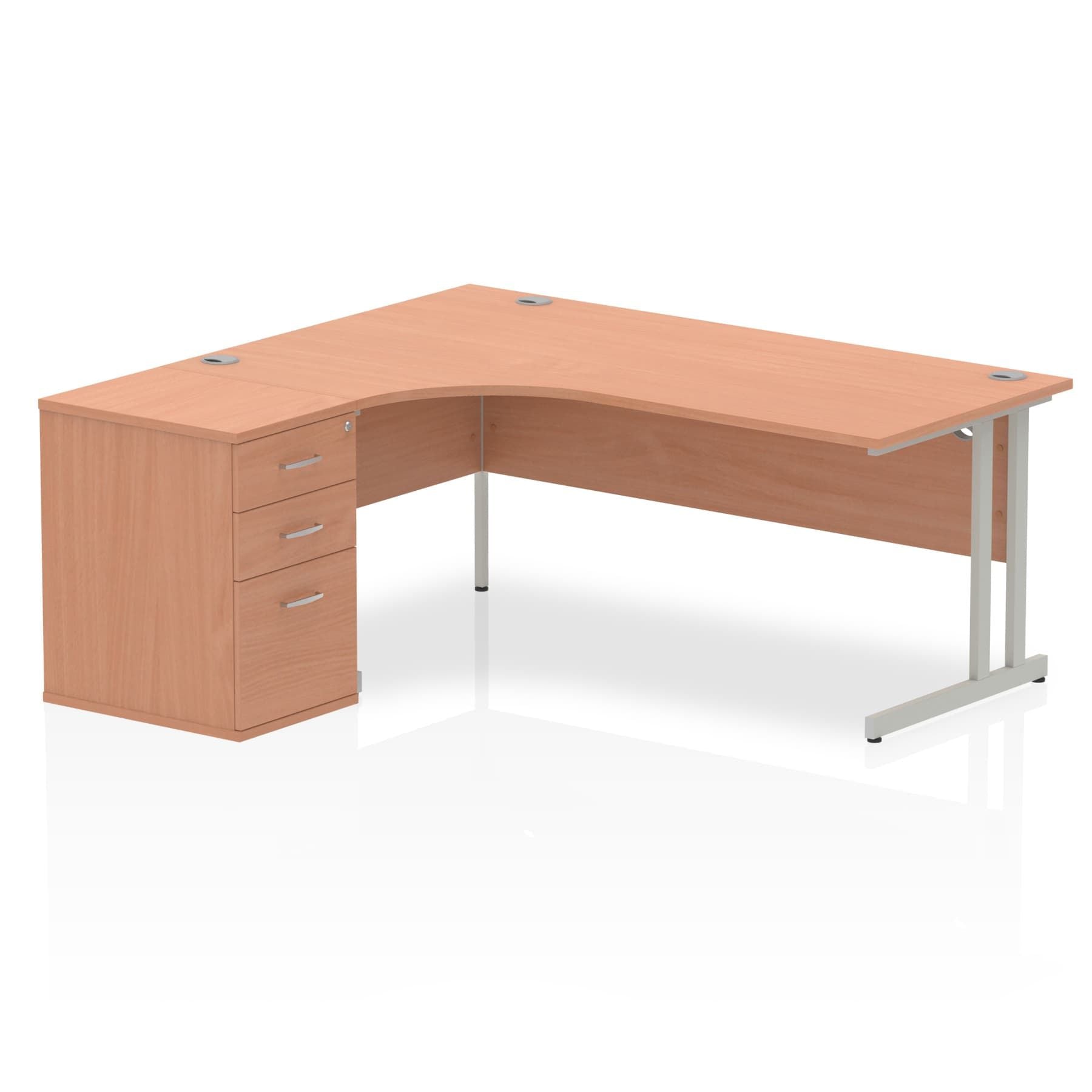 Photos - Office Desk Dynamic Office Solutions Impulse 1800mm Cantilever Left Crescent Desk Work 