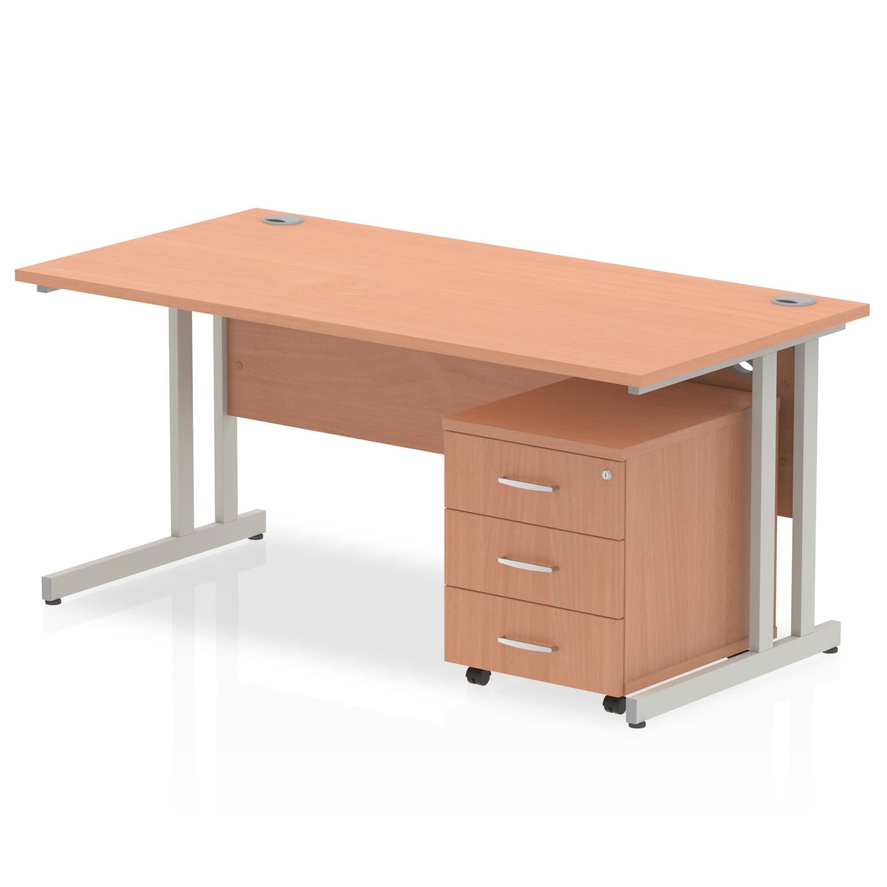 Photos - Office Desk Dynamic Office Solutions Impulse 1400mm Cantilever Straight Desk With Mobi 