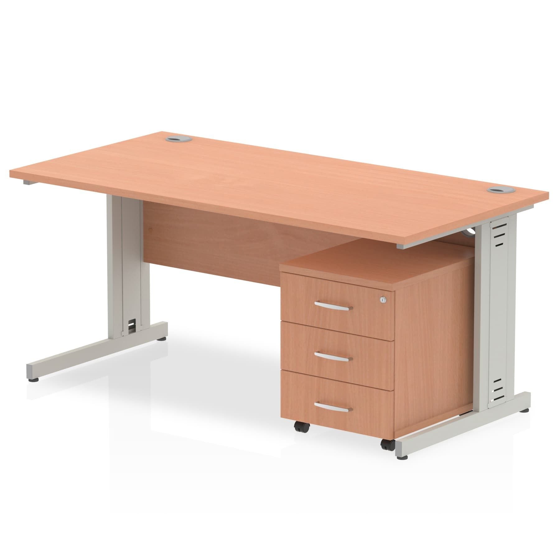 Photos - Office Desk Dynamic Office Solutions Impulse 1200mm Cable Managed Straight Desk With M 