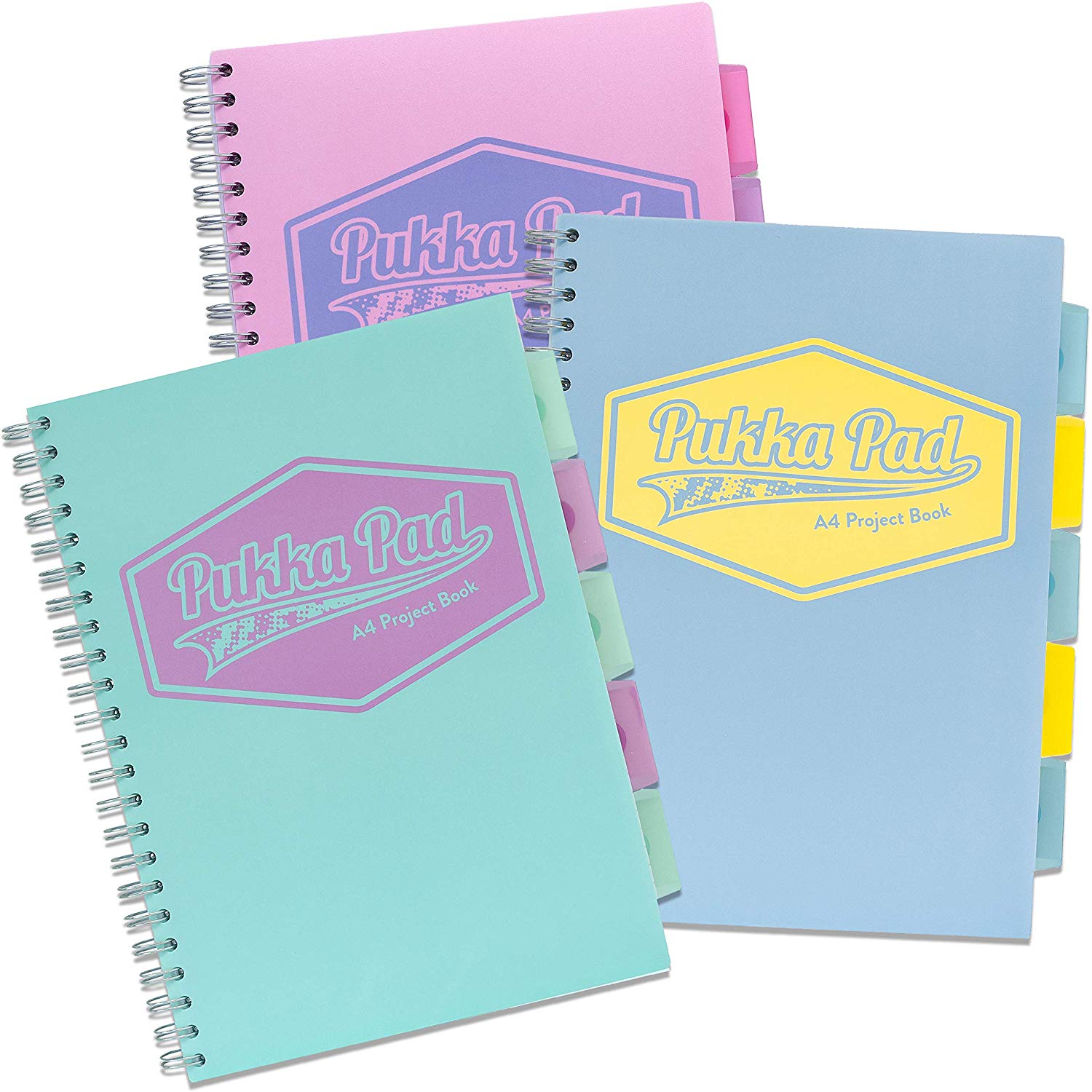 Photos - Notebook Pukka Pukka Pad A4 Wirebound Polypropylene Cover Project Book 200 Pages Pa