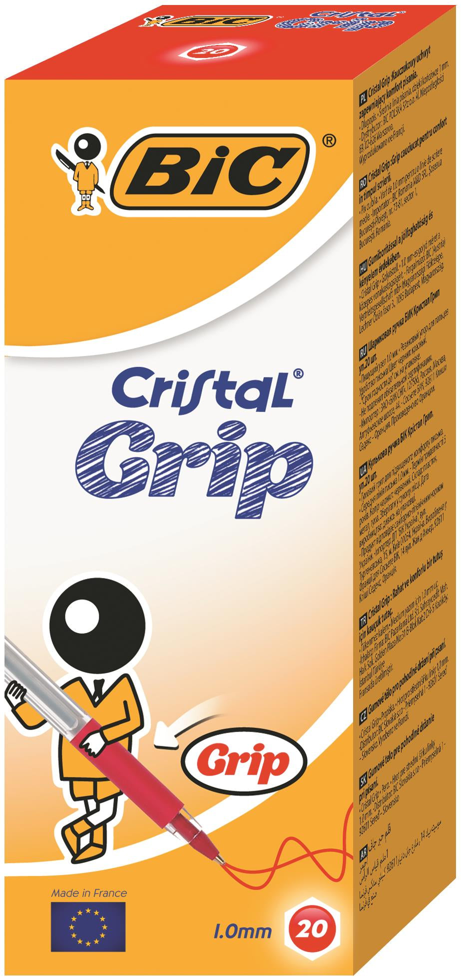 Photos - Pen BIC Cristal Grip Ballpoint  1.0mm Tip 0.32mm Line Red  690 (Pack 20)