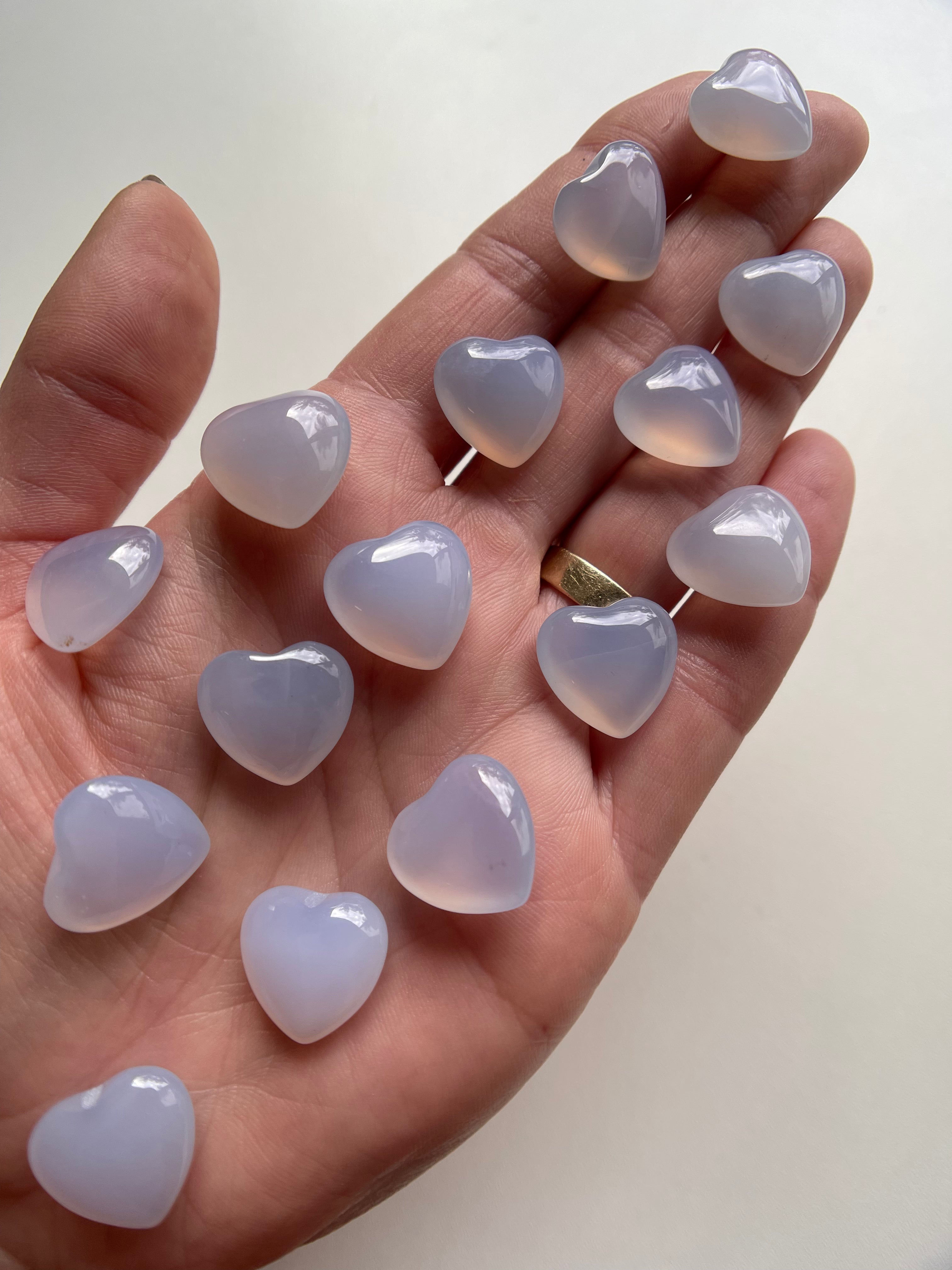 Blue Chalcedony Heart