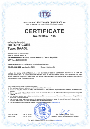 Certificate Core bag Baagl