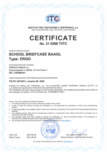 Certificate School Briefcase Baagl Ergo