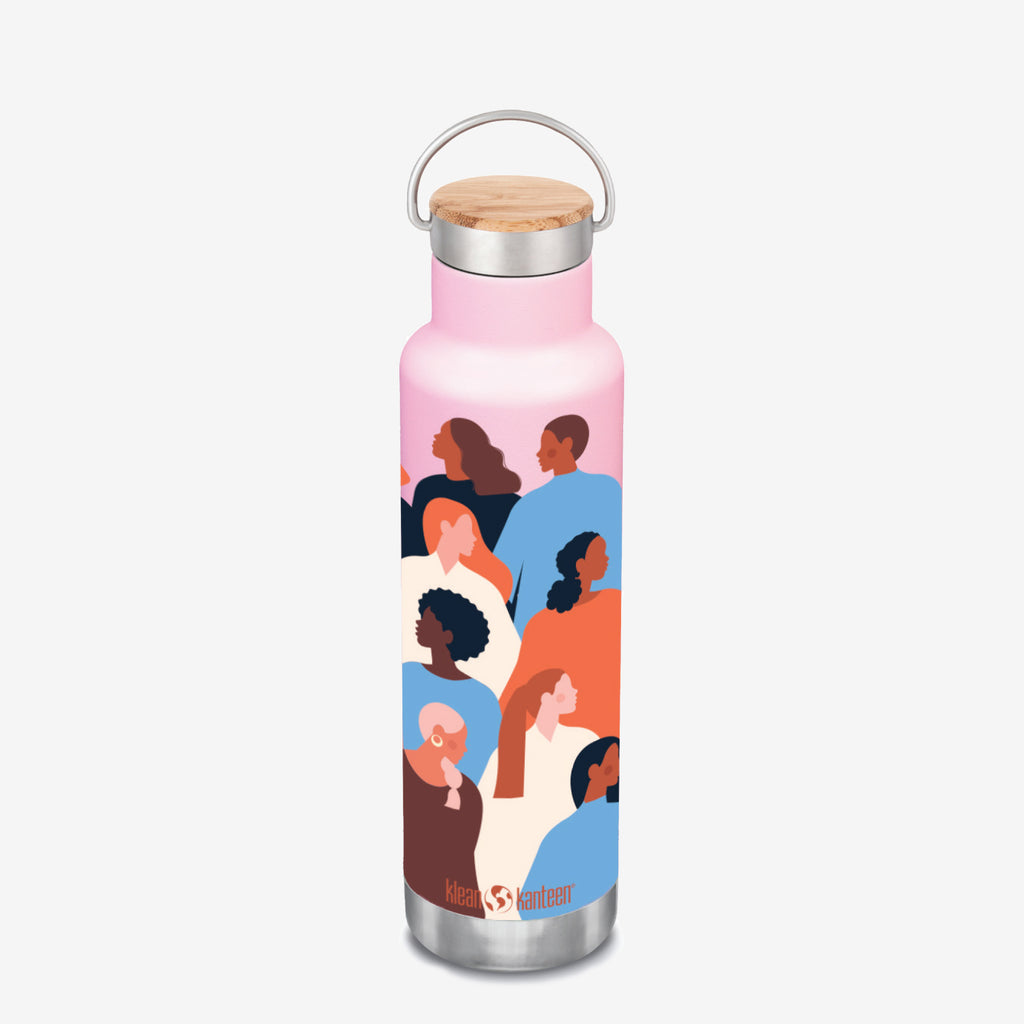 Limited Edition Classic Insulated Water Bottle with Bamboo Cap - Women's Day
