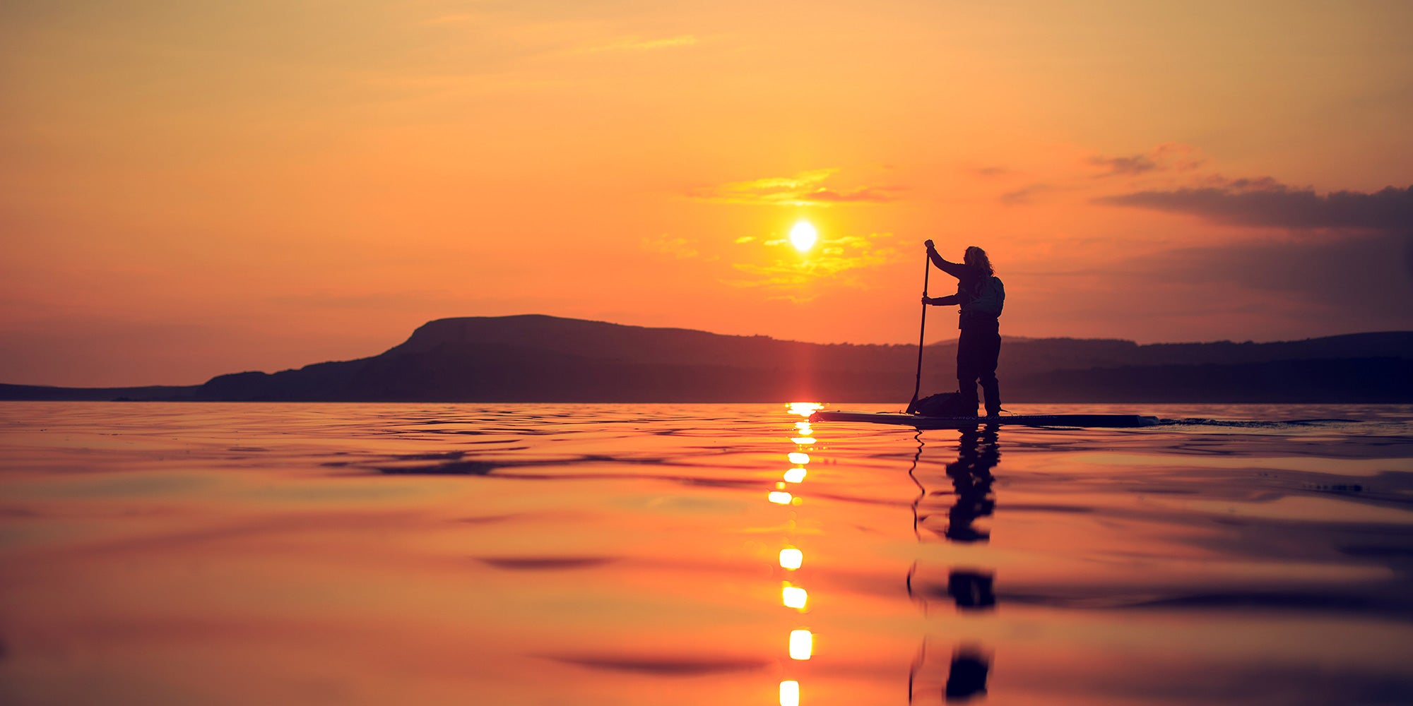 Sunset paddle on SUP