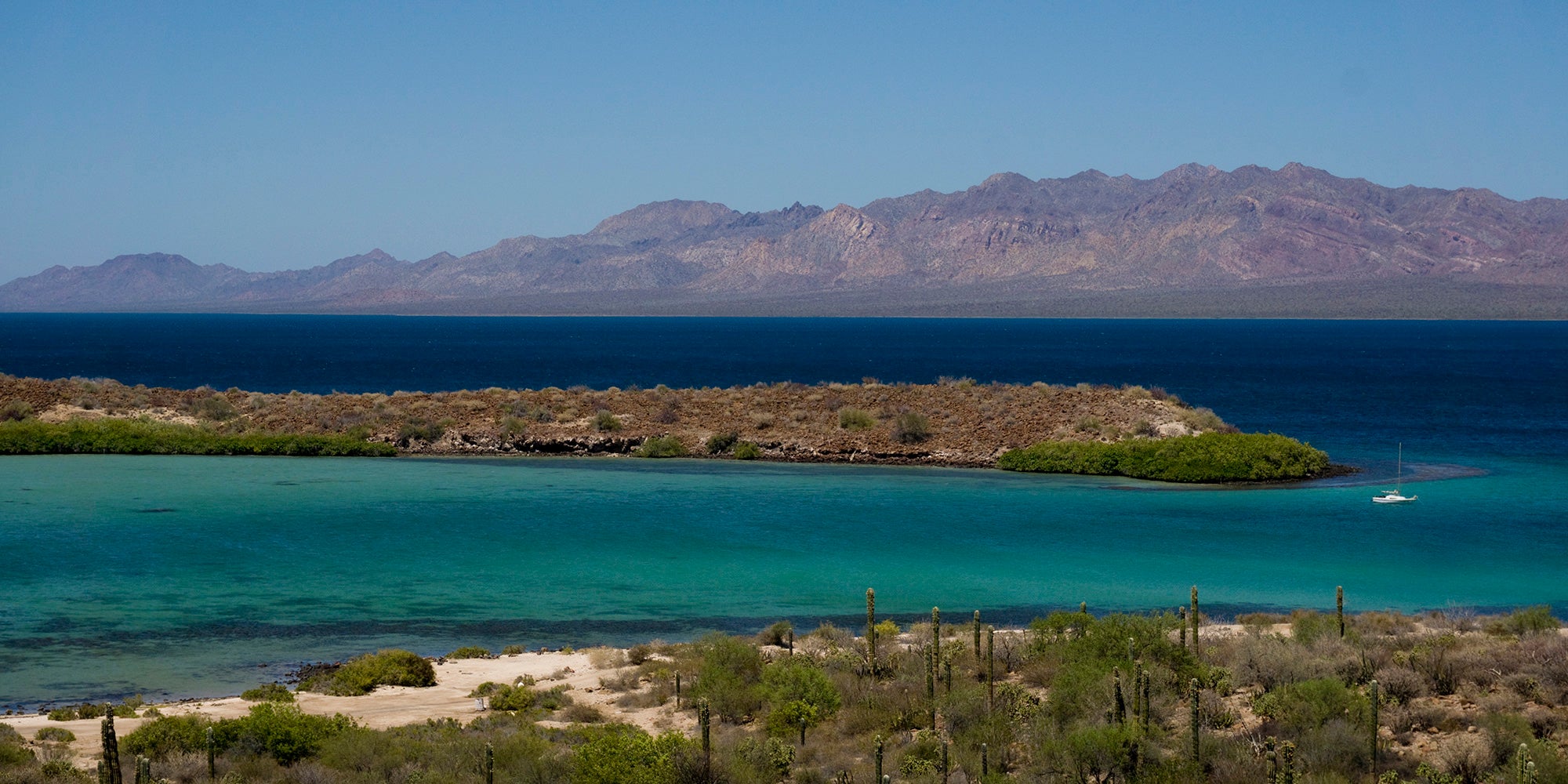 Crystal blue water of Baja