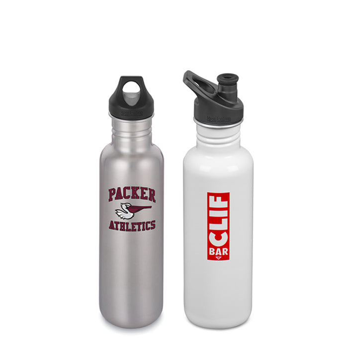 Gourde enfant personnalisée Klean Kanteen navy hearts