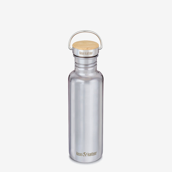 Insulated Water Bottle: Holly Graphic and Bamboo Cap