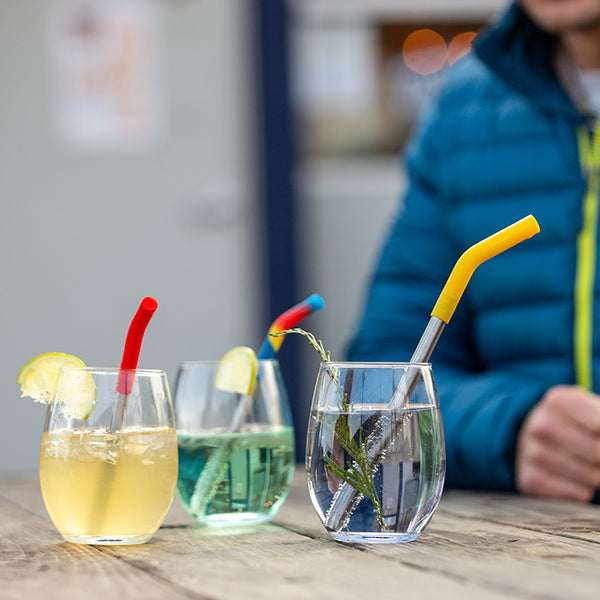 Silicone straw tips cover for stainless steel straws and glass