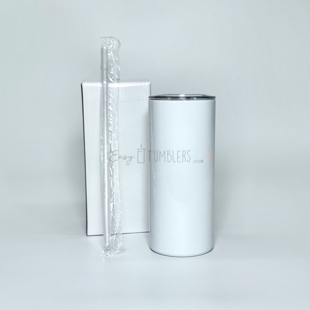 1-20 White Metal Water Bottles & Flip Straw Blanks for Vinyl Labels Cricut  BULK