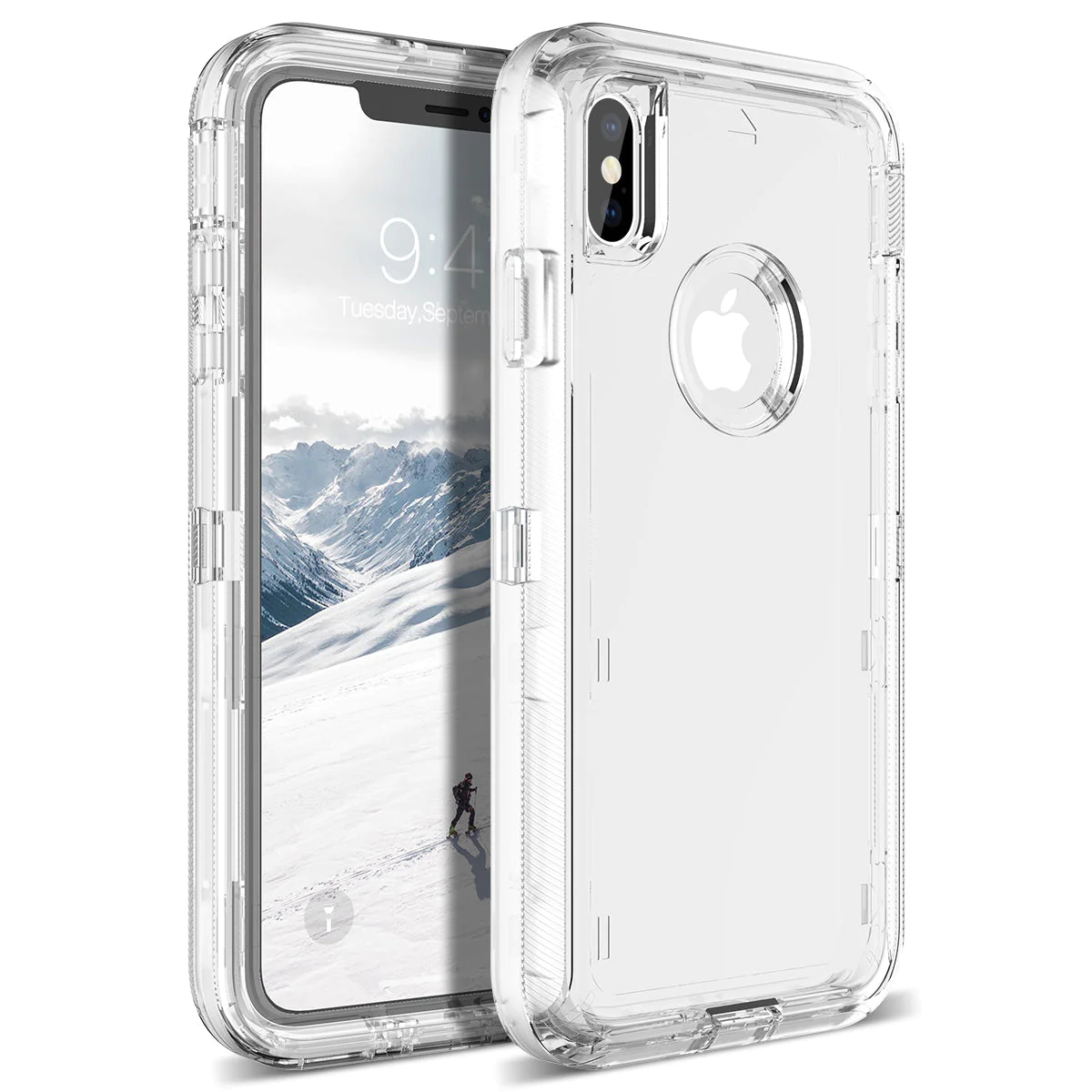 Clear DFNDR Case with Holster for iPhone 14 Pro (6.1) - Clear iPhone 14 Pro (6.1) Clear