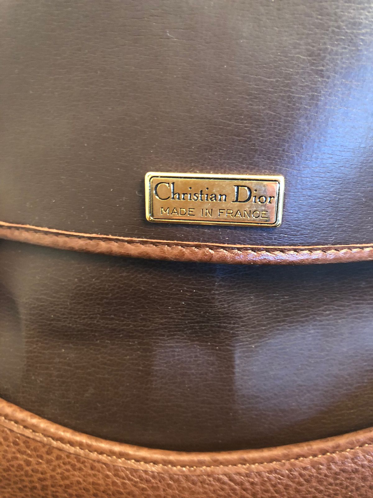 Christian Dior vintage brown leather satchel bag - 1990s second hand Lysis