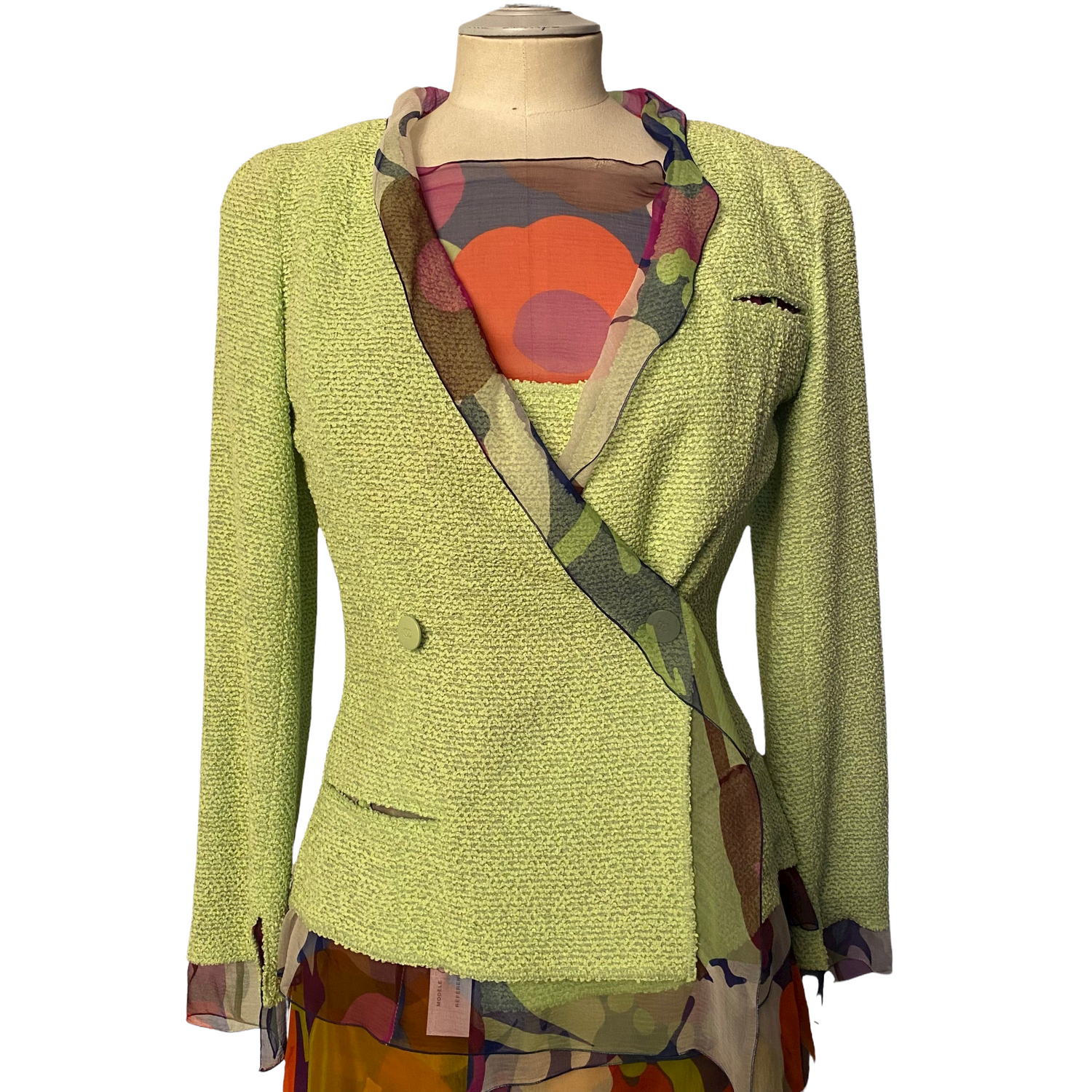 Chanel Jackets Green Tweed ref47029  Joli Closet