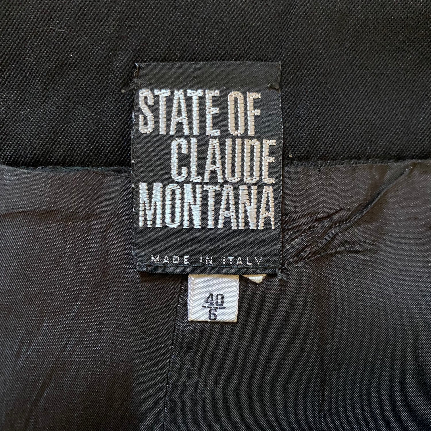 State of Claude Montana long black skirt vintage secondhand Lysis