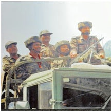 Victorious Indian Soldiers returning back from a Successful Mission in Kargil 