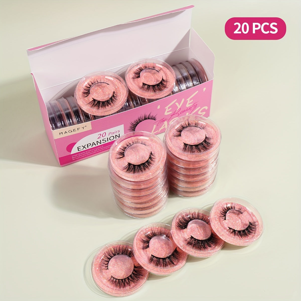 20 Pairs False Eyelashes Mixed Style