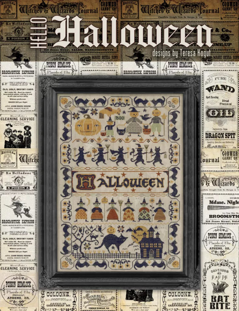 Hello Halloween Book - Teresa Kogut - Cross Stitch Pattern
