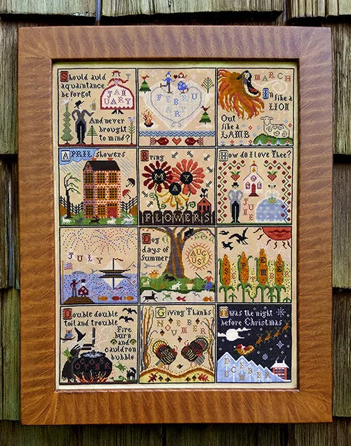 Year at Hawk Run Hollow - Carriage House Samplings - Cross Stitch Pattern