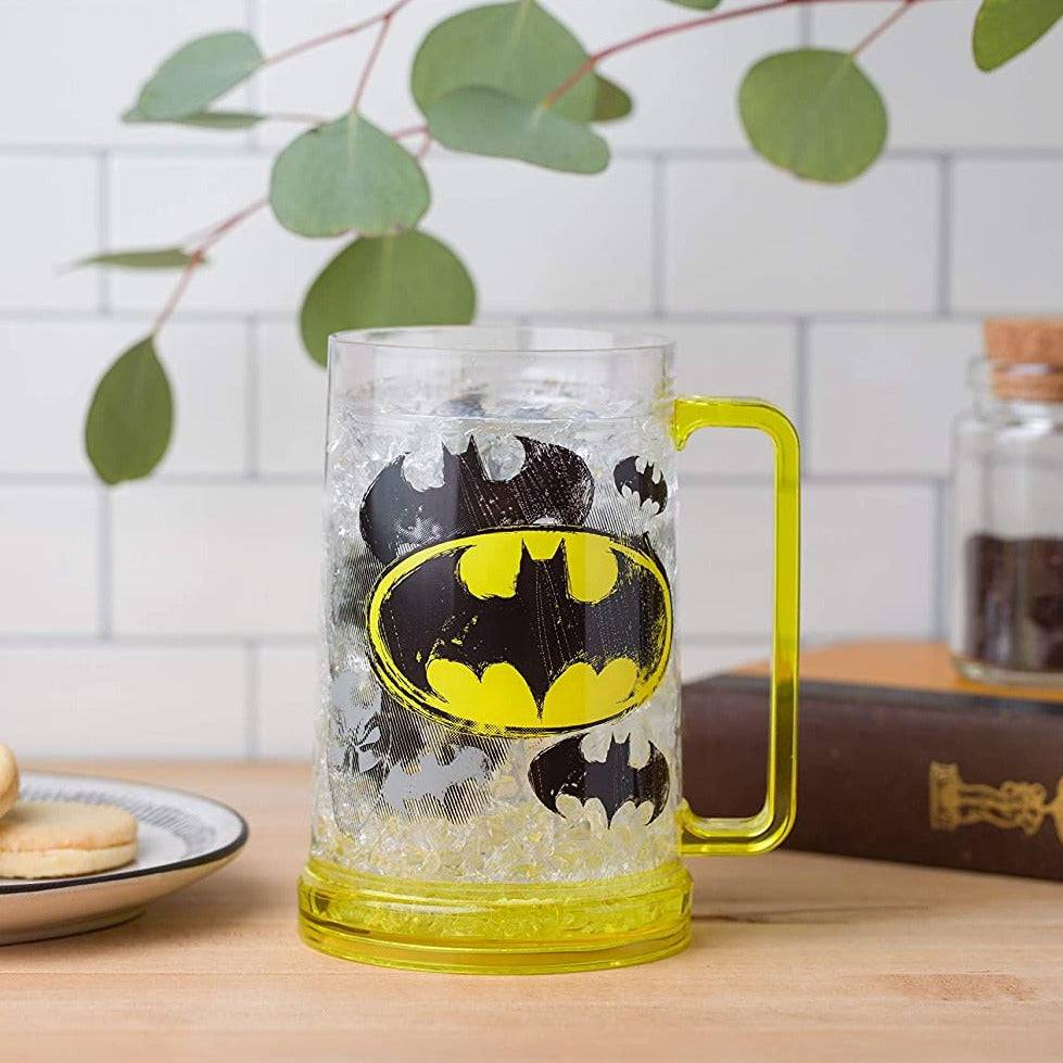 DC Comics Batman Logos 16oz Freeze Gel Plastic Stein