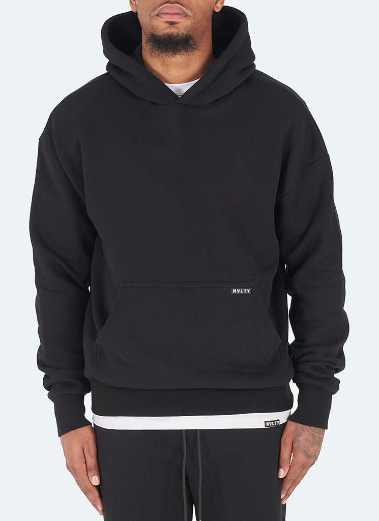 Heavyweight Essential Hoodie - Black - N V L T Y product image