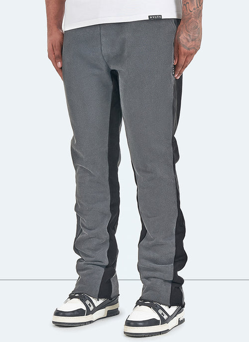 FLARED TONAL PAINT JOGGER - GREY