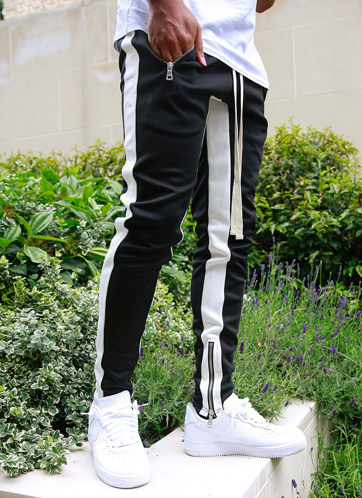 Panelled Track Pants - Black/White – N V L T Y