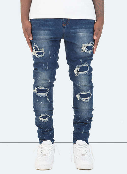 Triple Patchwork Jeans - Black – N V L T Y