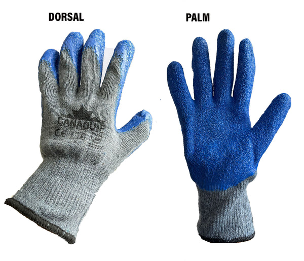 Palm Coated Cotton Hand Gloves - Rubber