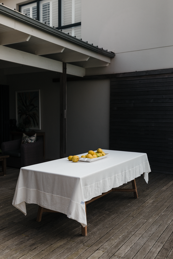 Ivory tablecloth