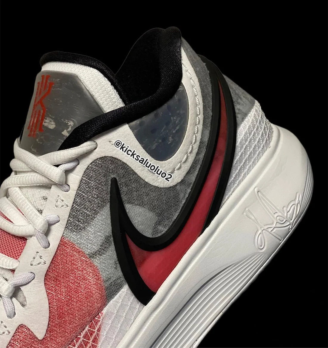 Fecha de lanzamiento de Nike Kyrie 8, blanco, rojo universitario, negro, gris lobo (DJ6017-100)
