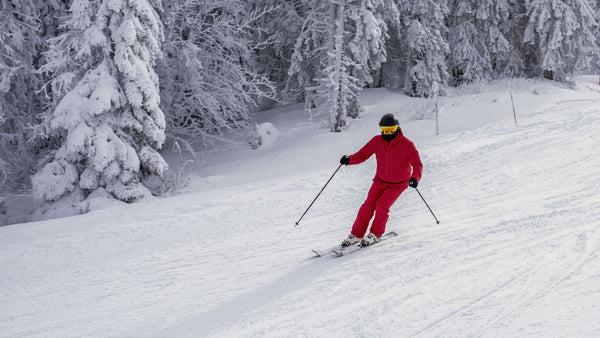 Winter fun adventure activity in Canada and north America Ski and Skiing on snow