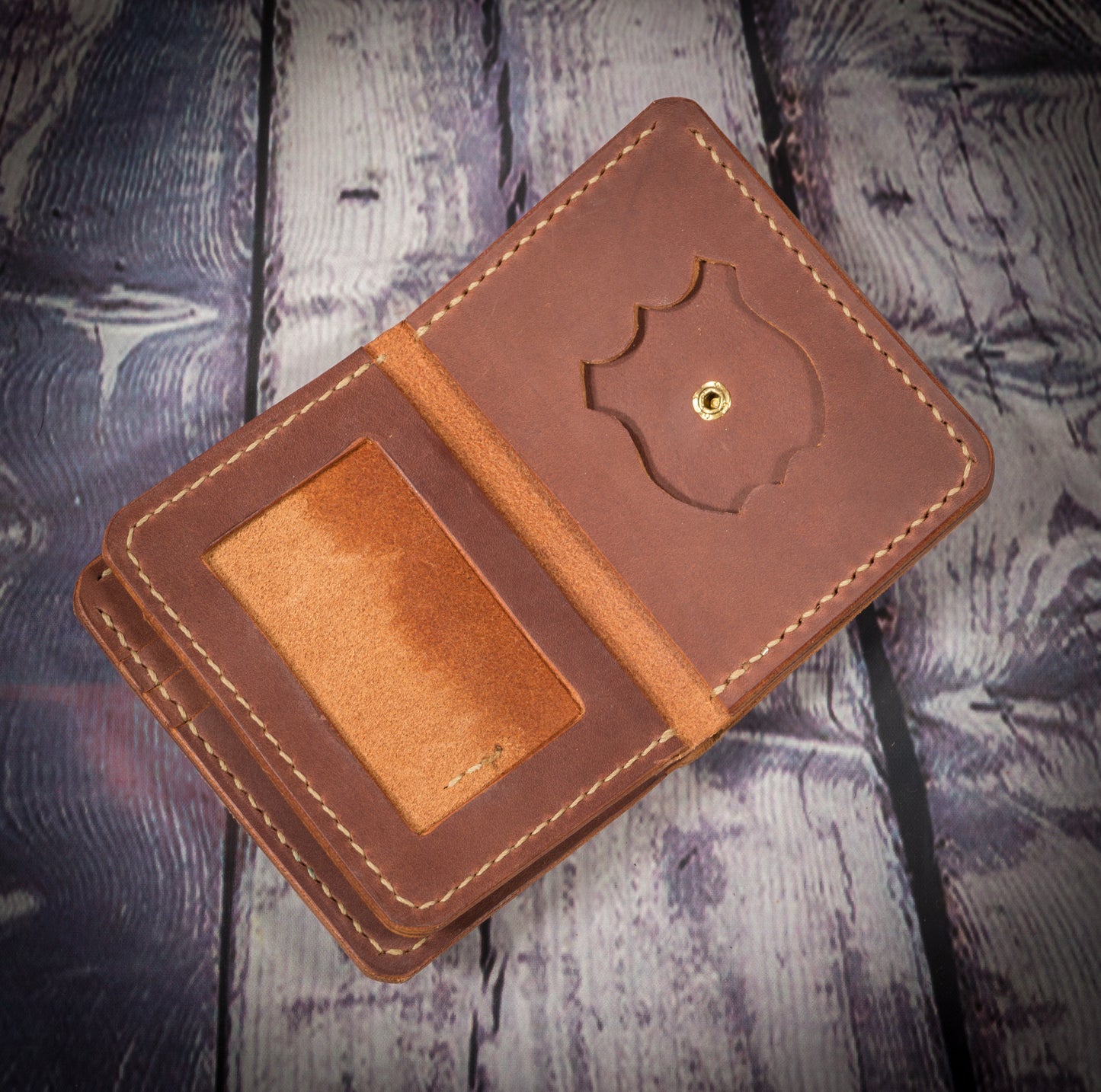 Tri-fold Badge Wallet w/ Single ID & CC Slots