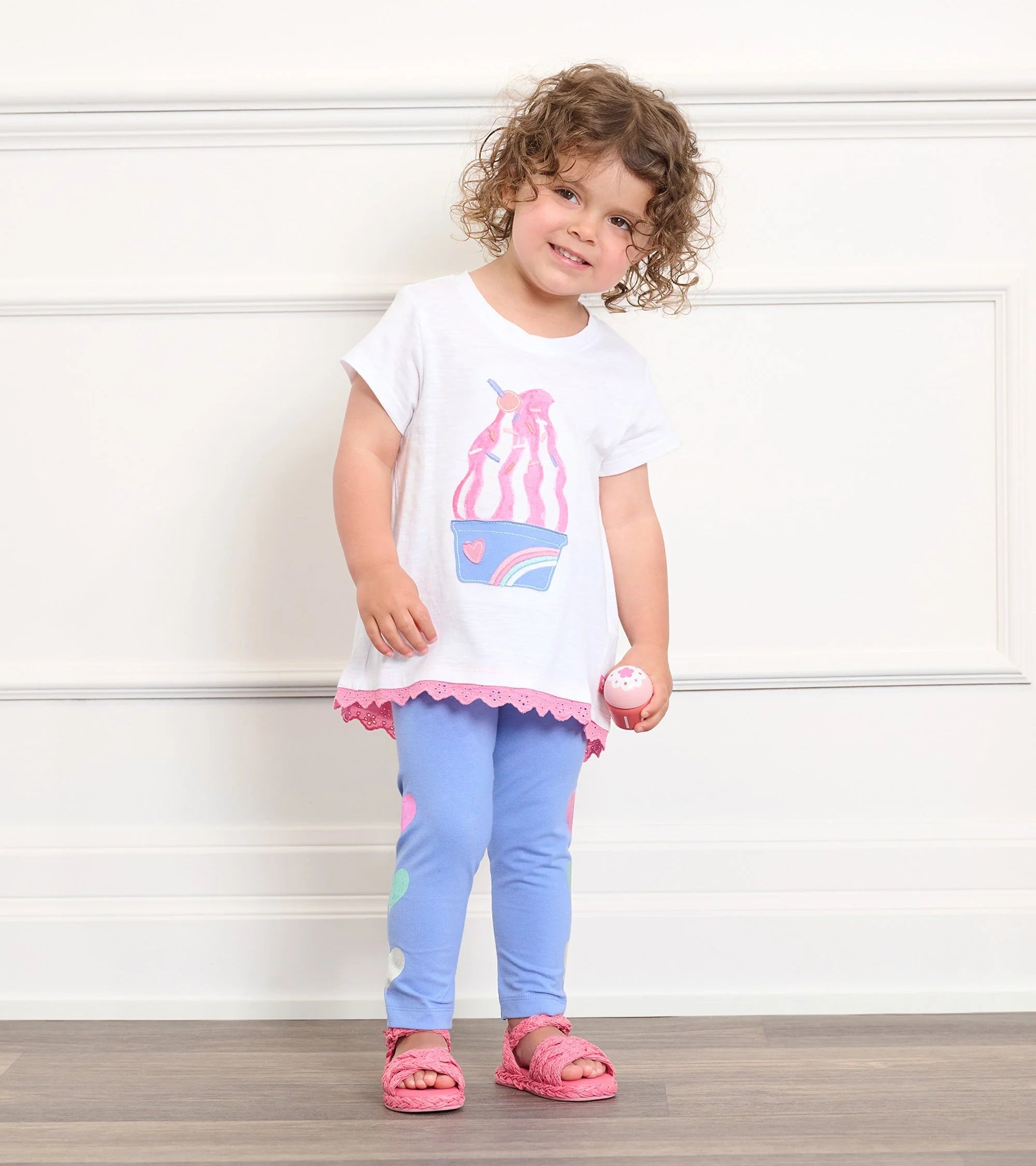 Ice Cream Sundae Tee & Jewel Leggings Set