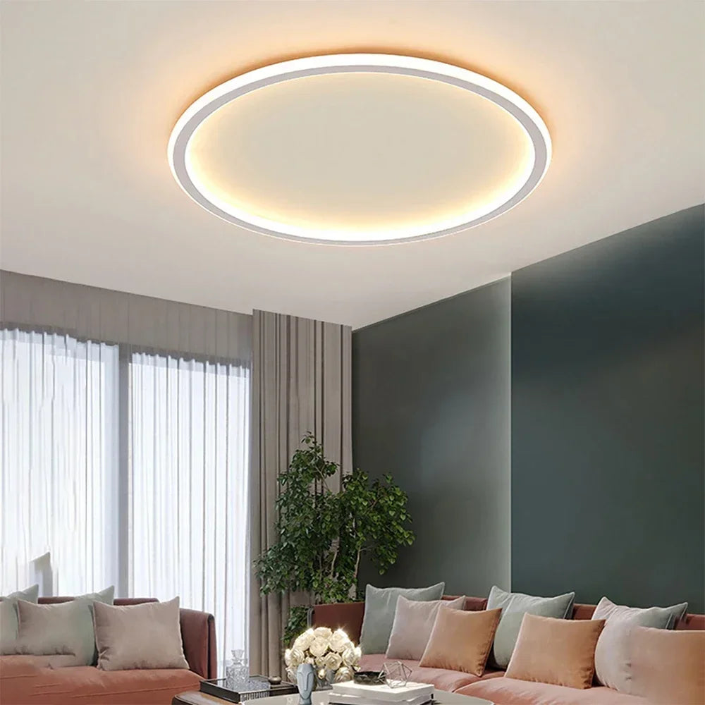 Product Image for Norvo | Skandinavisk rund taklampe – Elegant og moderne belysning, 40cm Gull / Varm Hvit (ingen RC)