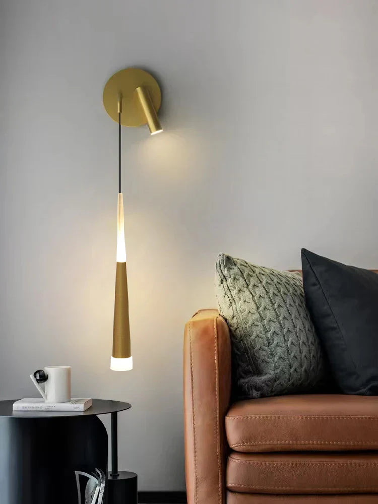 Product Image for Moderne nordisk vegglampe i svart - Minimalistisk LED-lampe for soverom og stue, Svart 2 hoder / Varm Hvit (2700-3500K)