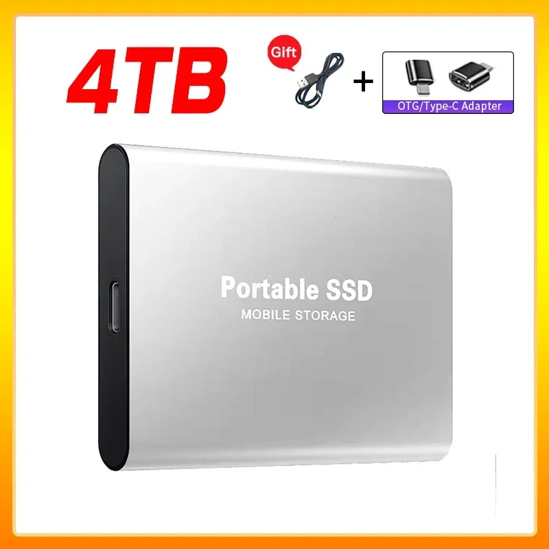 Product Image for Norvo | Bærbar SSD 1TB Høyhastighets eksternt lagringsharddisk, Sølv 4TB