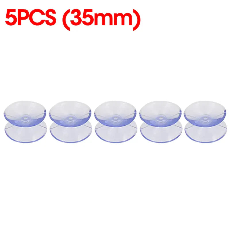 Product Image for Norvo | 5/20PCS Dobbelt-sidede plast sugekopper - Rutsjesikre klare vakuumsugere for glass, bilvinduer, bordplater, DIY såpeholder, Klar 35mm (5 stk)