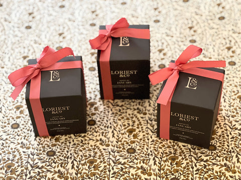 From the big to the small, scent your event with a Loriest candle. Twelve candles inspired by the twelve months. Celebrate yours with a luxury British made, sustainable vegan scented candle.