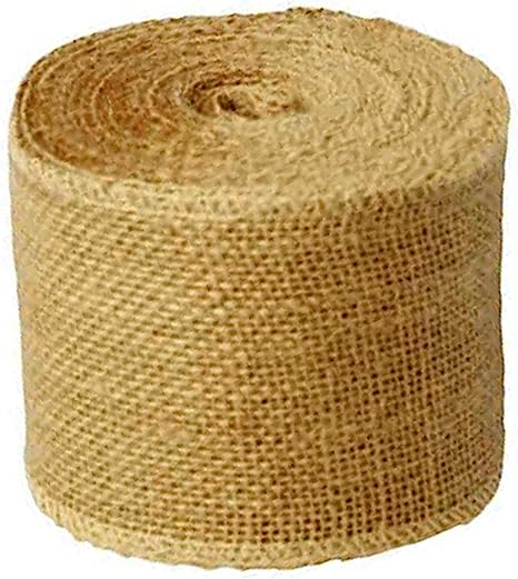 LITZEE 15cm Wide Burlap Fabric - Rustic Ribbon Roll for Favor