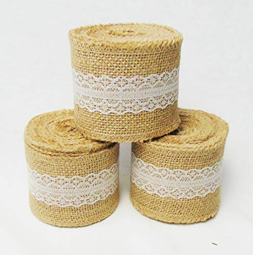 Burlap Ribbon with Lace