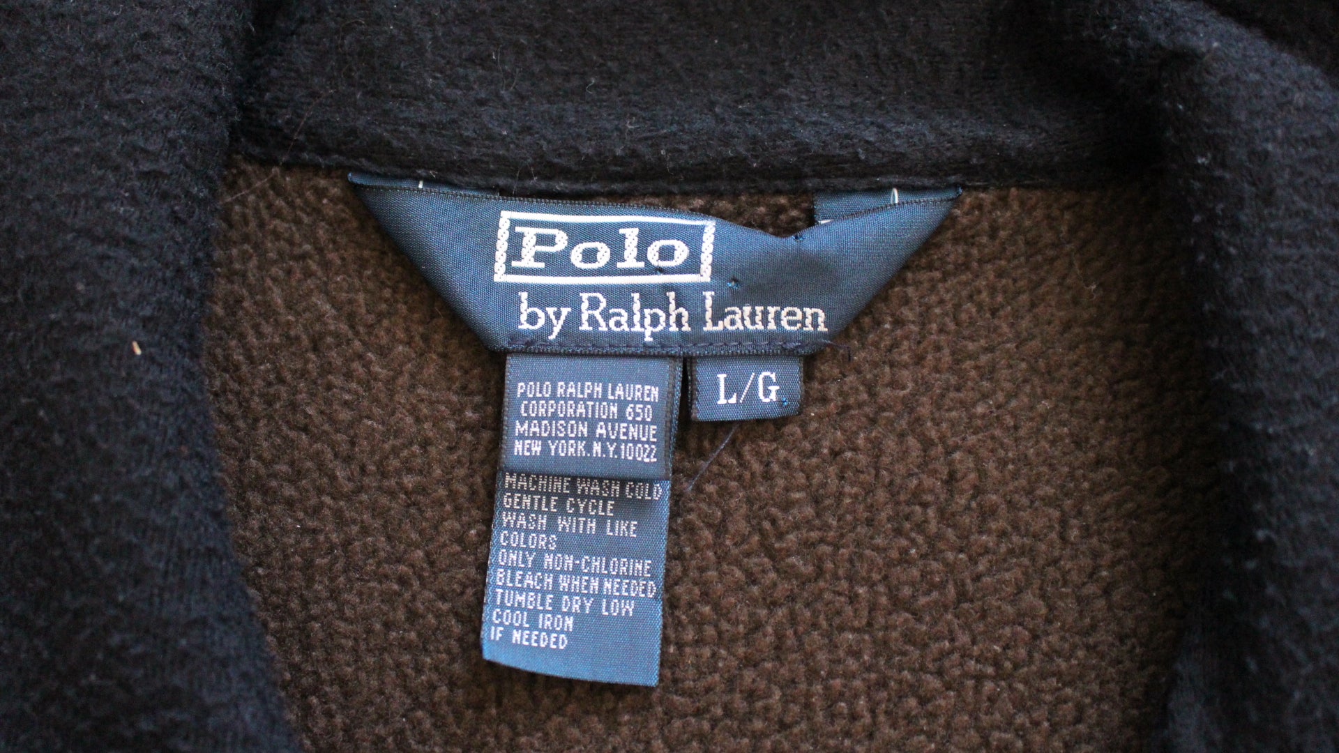 Vintage Polo Ralph Lauren Brown Zip Up Sweater – 