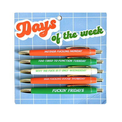 5Pcs/Set Reminder Daily Mantra Pens, Daily Reminders Pens, Swear