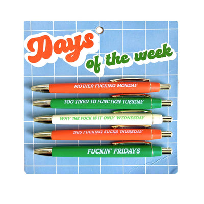 5Pcs/Set Reminder Daily Mantra Pens, Daily Reminders Pens, Swear Word Daily  Pens