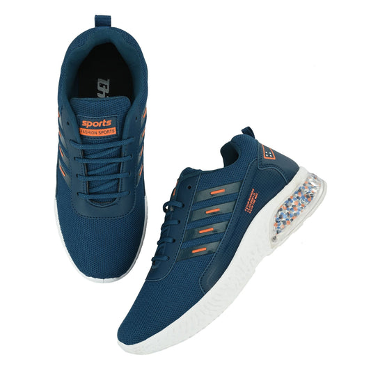 Blue Trendy Stylish Sports Shoes For Men - 6 - Shopaholics